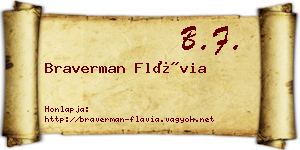 Braverman Flávia névjegykártya